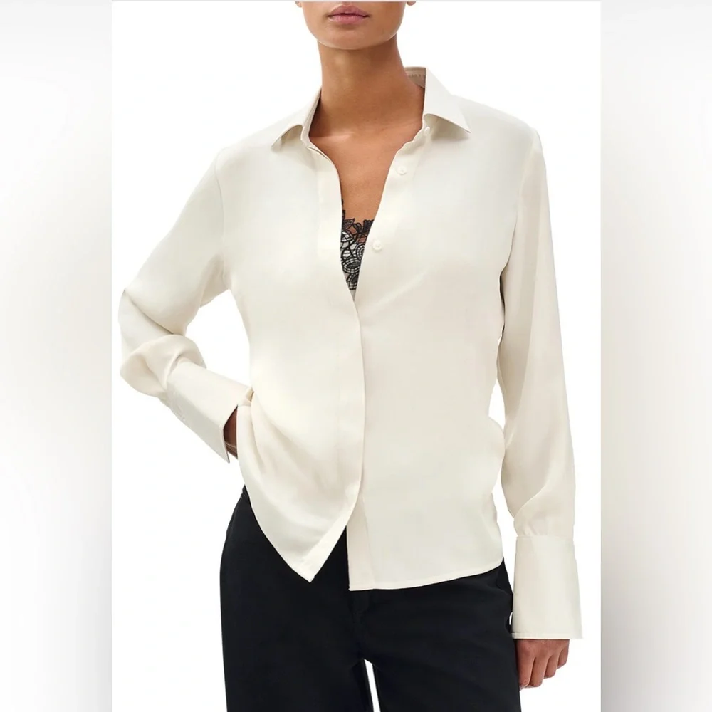 Rag & Bone Ivory Venus Blouse in Ivory - Picture 3 of 9